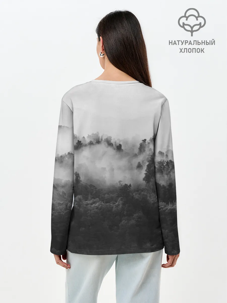 Лонгслив женский. Хлопок / Лес