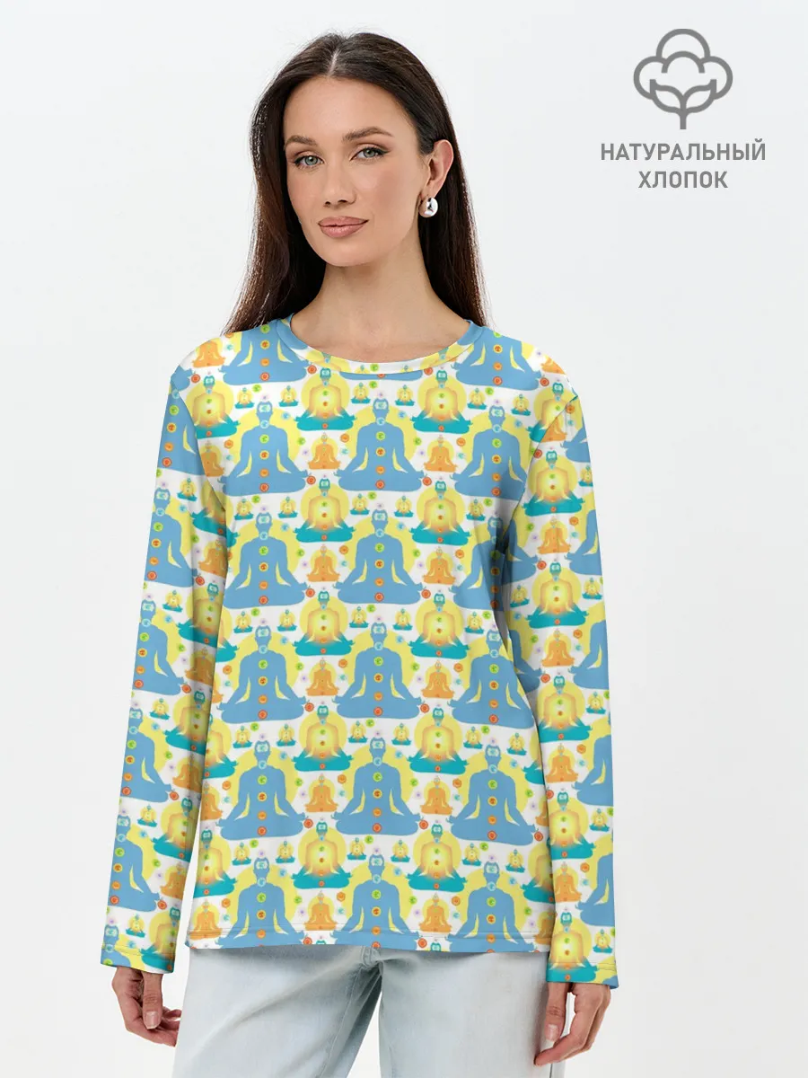 Лонгслив женский. Хлопок / Медитация