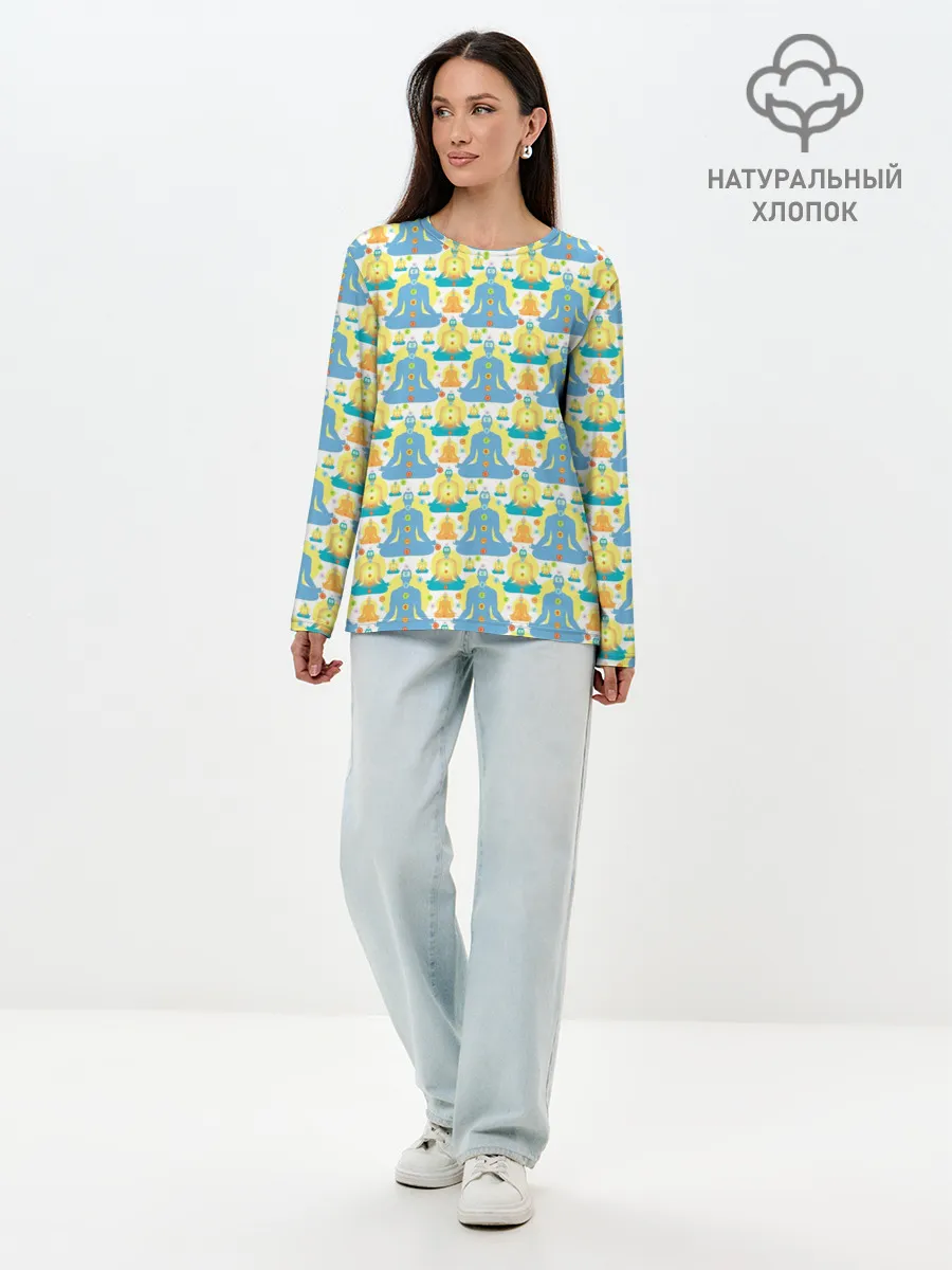 Лонгслив женский. Хлопок / Медитация