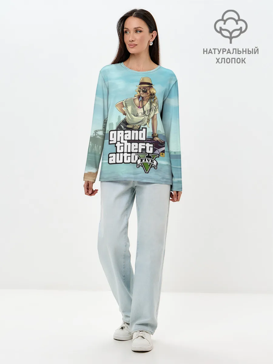 Лонгслив женский. Хлопок / Grand Theft Auto 5 девушка