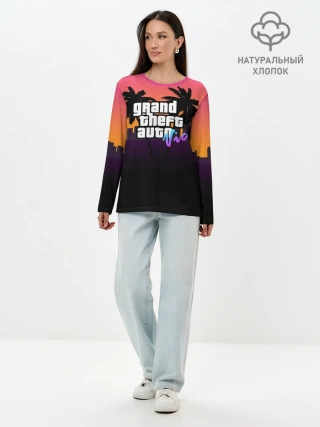 Лонгслив женский. Хлопок / Grand Theft Auto vice