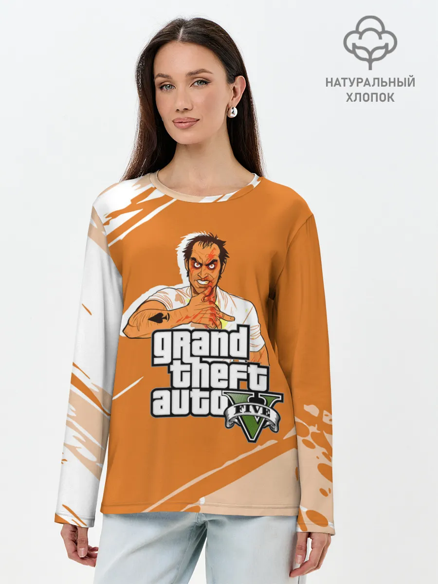 Лонгслив женский. Хлопок / Тревор Grand Theft Auto 5