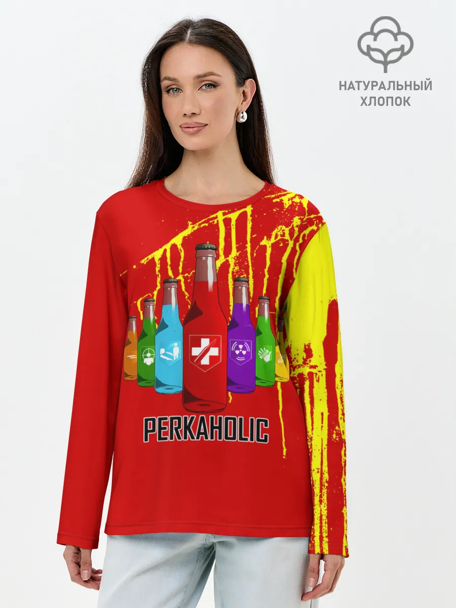 Лонгслив женский. Хлопок / PERKAHOLIC