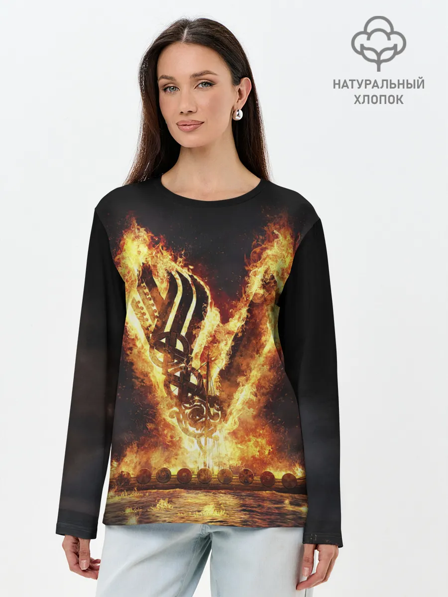 Лонгслив женский. Хлопок / ВИКИНГИ | VIKINGS | V