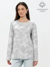 Лонгслив женский. Хлопок / СНЕЖНЫЙ КАМУФЛЯЖ