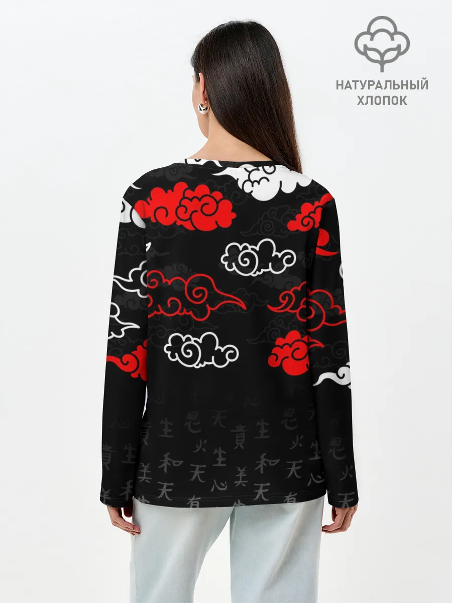 Лонгслив женский. Хлопок / КЛИНОК, РАССЕКАЮЩИЙ ДЕМОНОВ