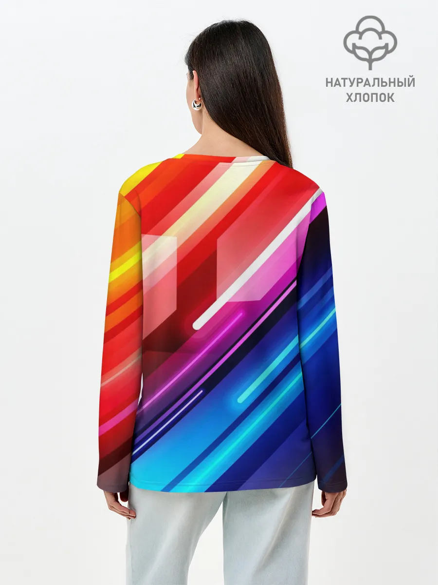 Лонгслив женский. Хлопок / НЕОН