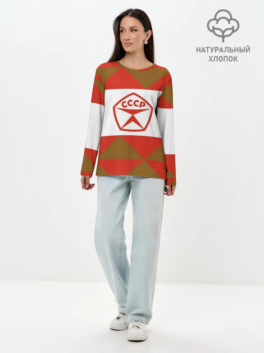Лонгслив женский. Хлопок / Советское печенье