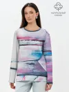 Лонгслив женский. Хлопок / Цветные мелки