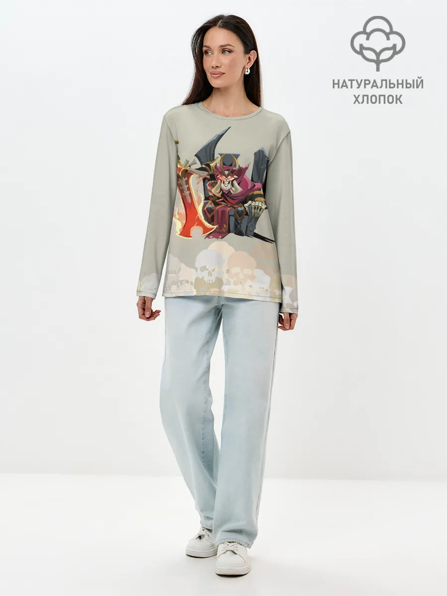 Лонгслив женский. Хлопок / Король | Dota 2