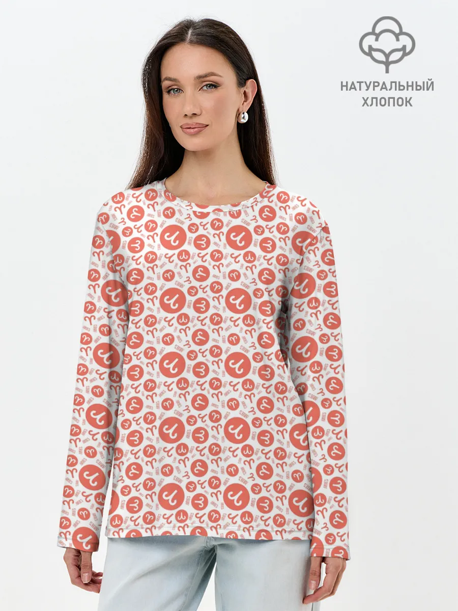 Лонгслив женский. Хлопок / Овен