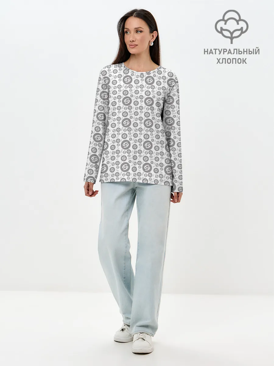 Лонгслив женский. Хлопок / Рак