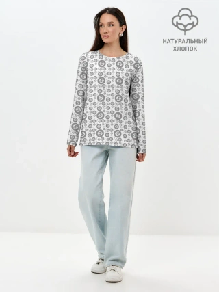 Лонгслив женский. Хлопок / Рак