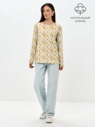 Лонгслив женский. Хлопок / Лев