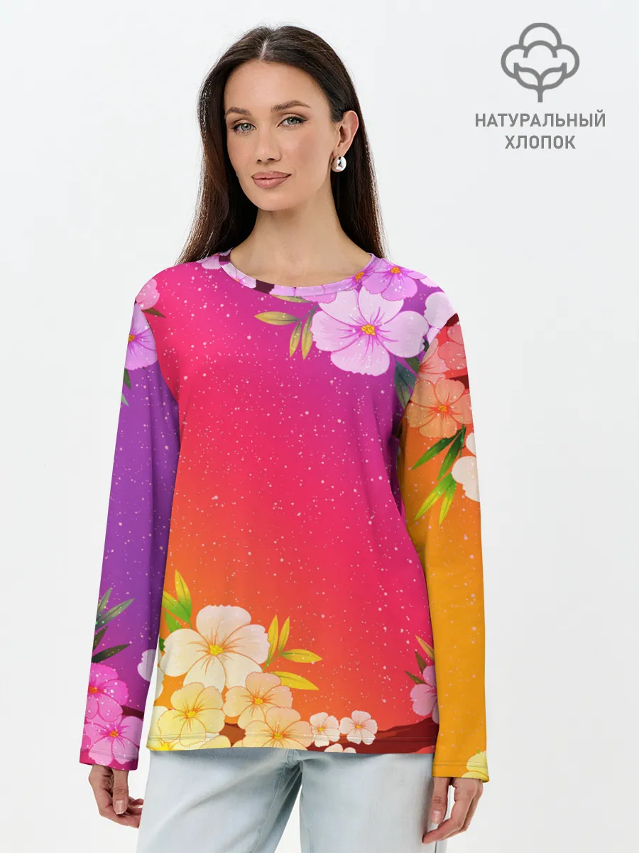 Лонгслив женский. Хлопок / САКУРА | SAKURA