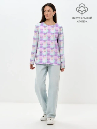 Лонгслив женский. Хлопок / Телец