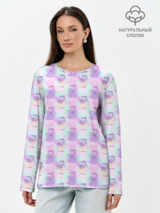 Лонгслив женский. Хлопок / Скорпион