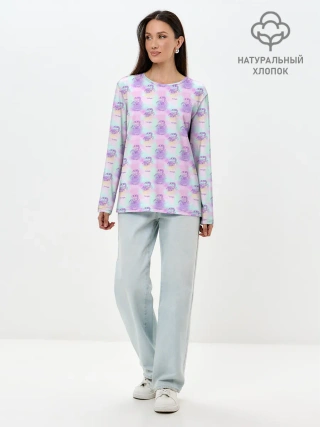 Лонгслив женский. Хлопок / Скорпион