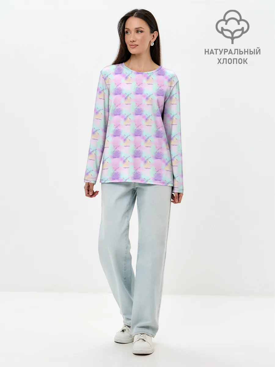 Лонгслив женский. Хлопок / Стрелец