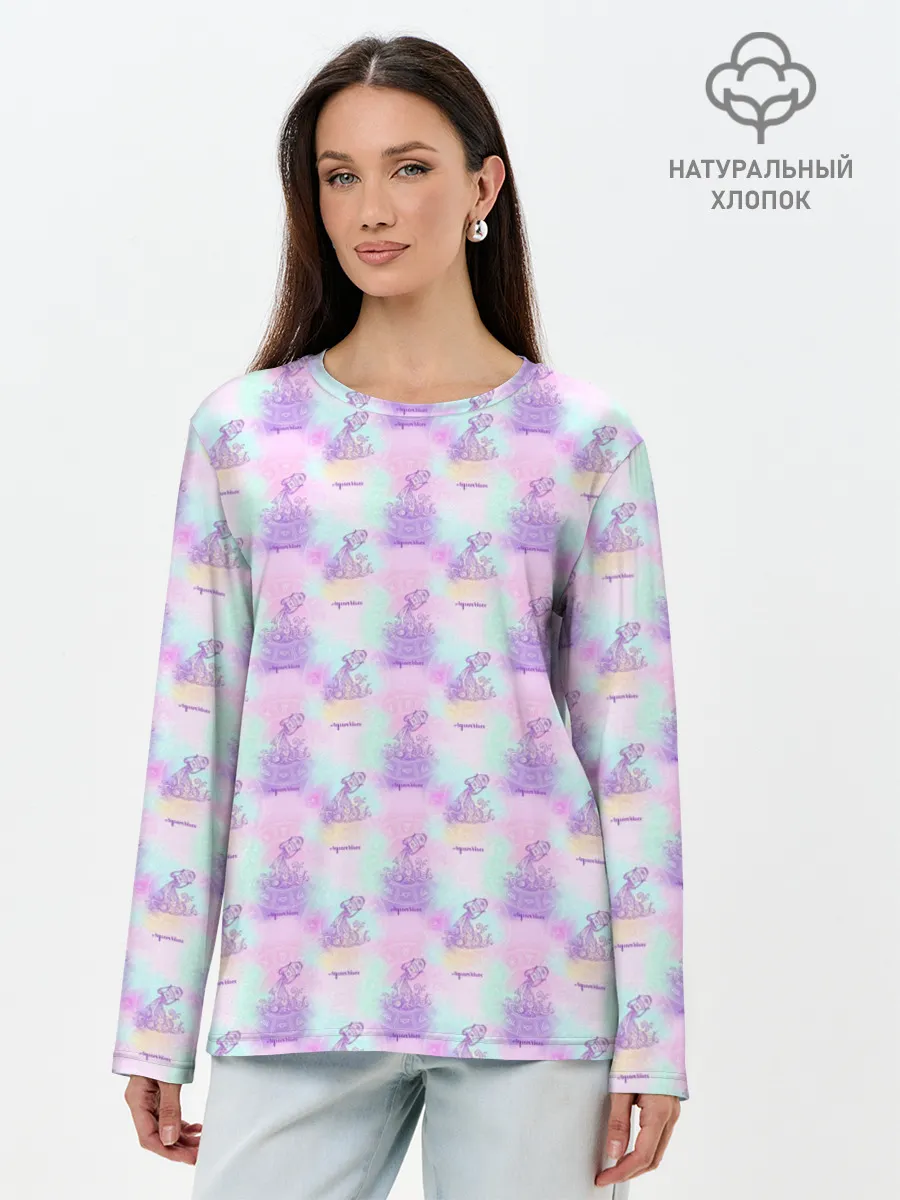 Лонгслив женский. Хлопок / Водолей