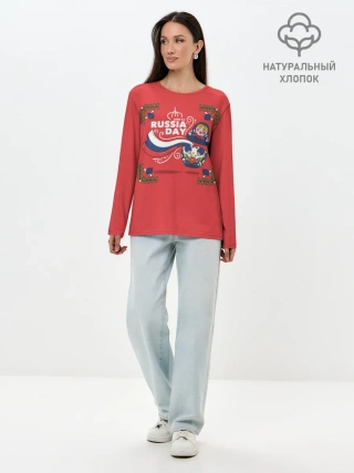 Лонгслив женский. Хлопок / Russian Day