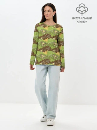 Лонгслив женский. Хлопок / Телец