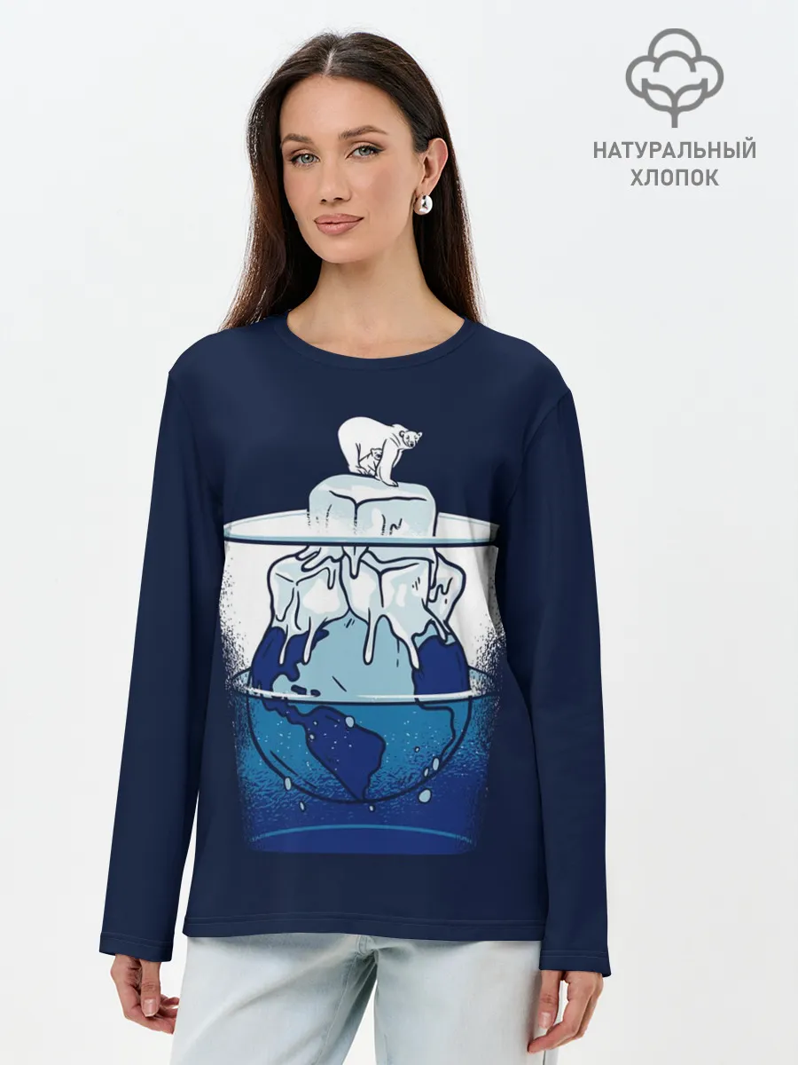 Лонгслив женский. Хлопок / Polar Ice Bear