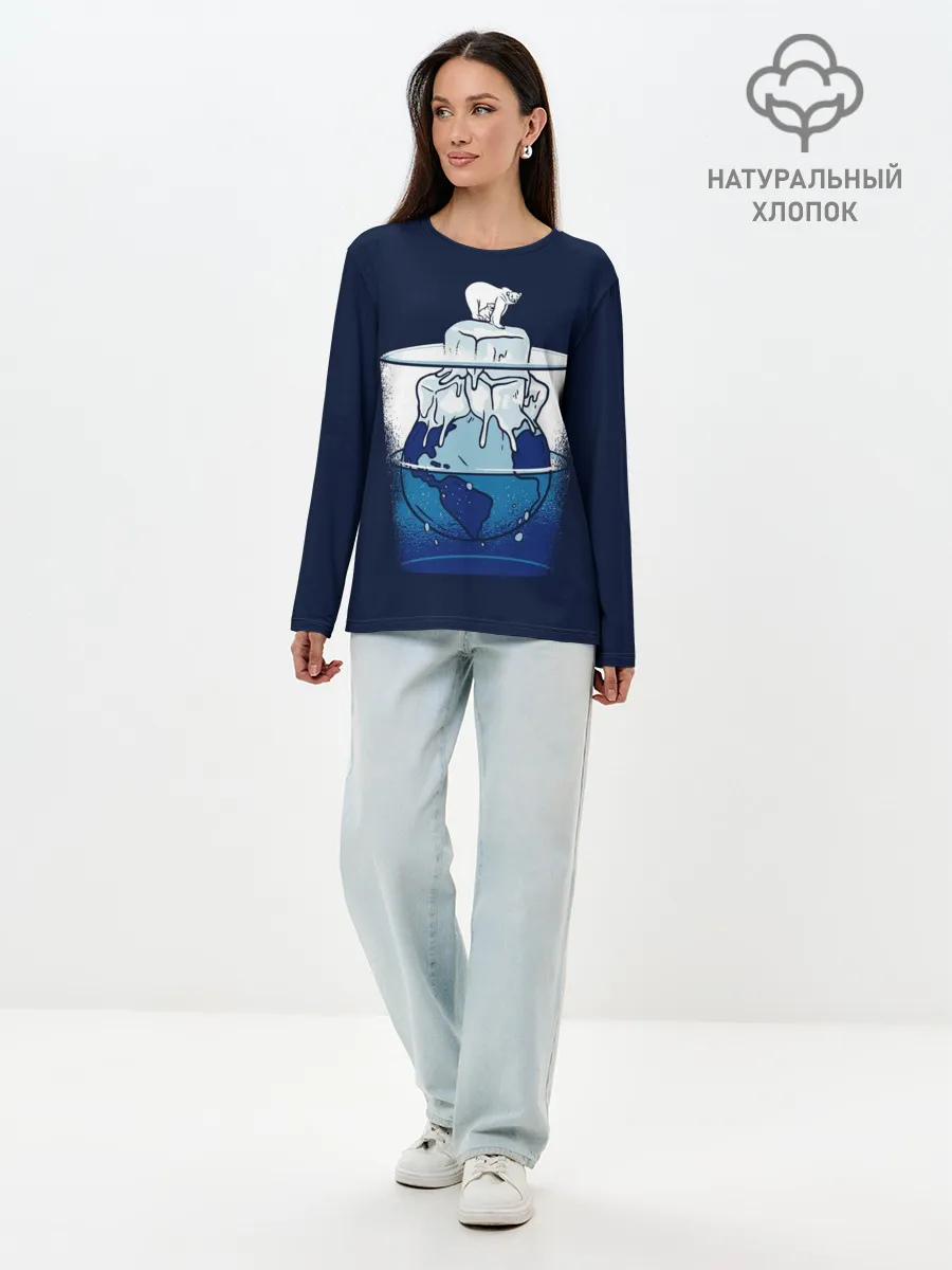 Лонгслив женский. Хлопок / Polar Ice Bear