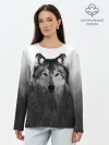 Лонгслив женский. Хлопок / Волк