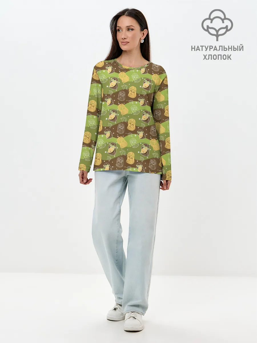 Лонгслив женский. Хлопок / Дева