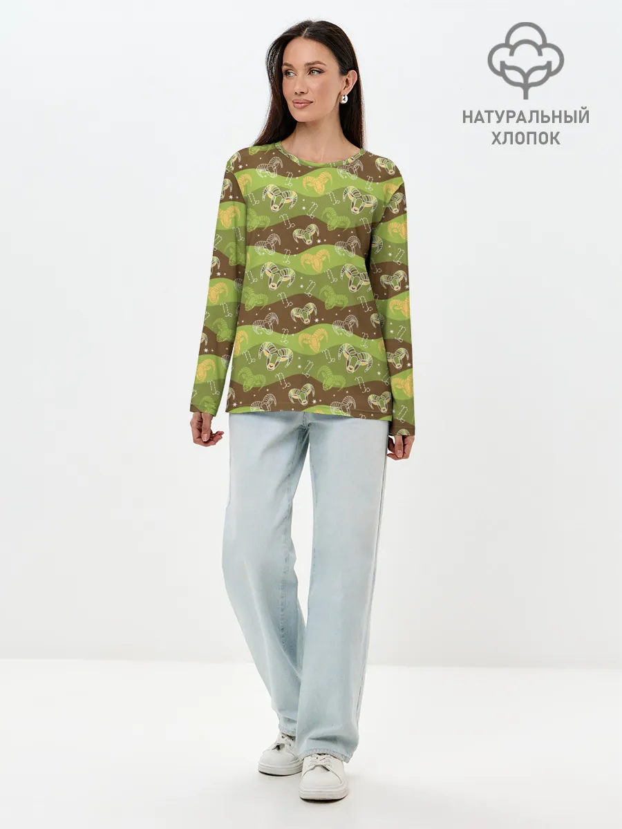 Лонгслив женский. Хлопок / Козерог