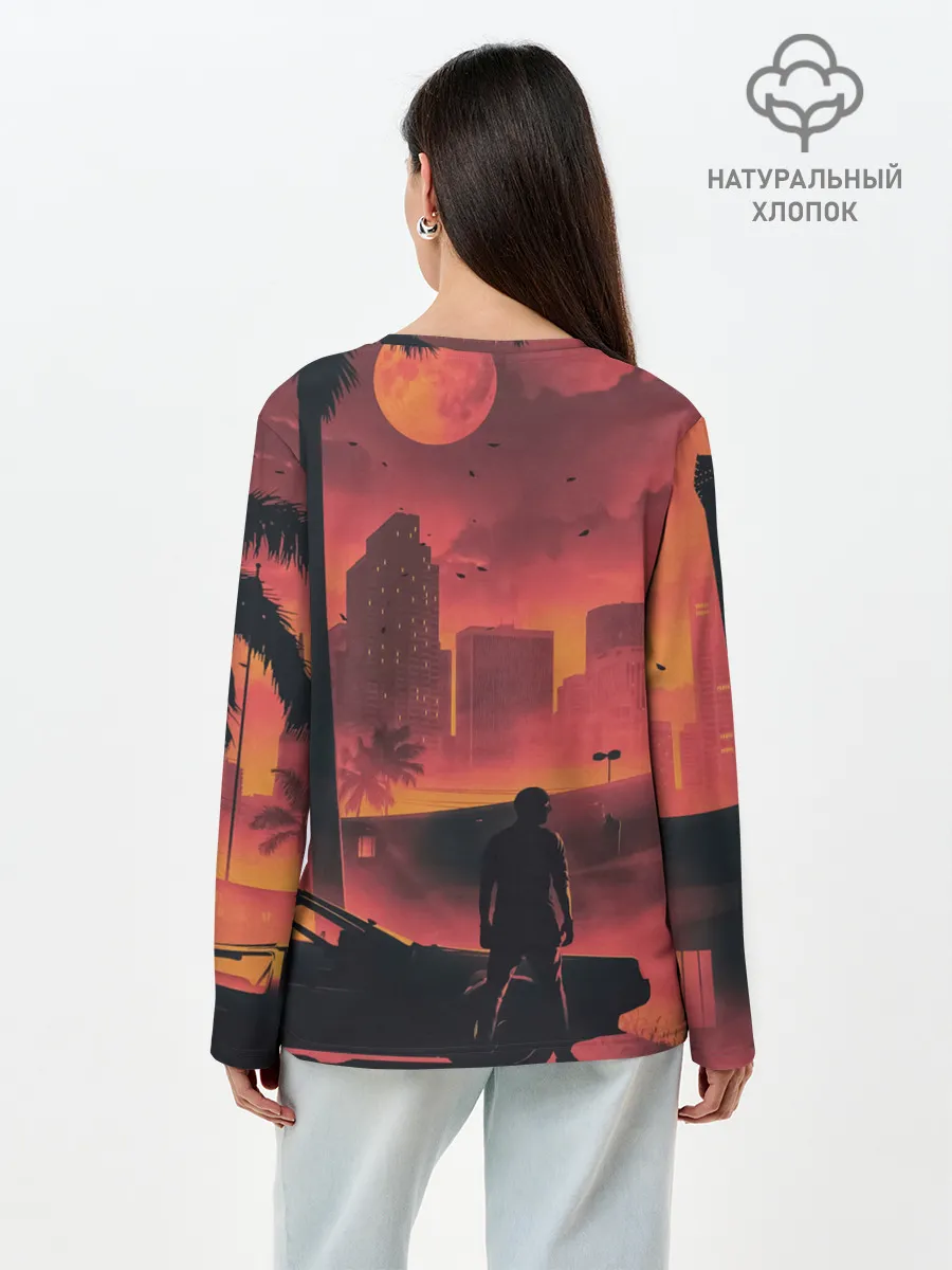 Лонгслив женский. Хлопок / MY GUN IS MUCH BIGGER THAN YOU