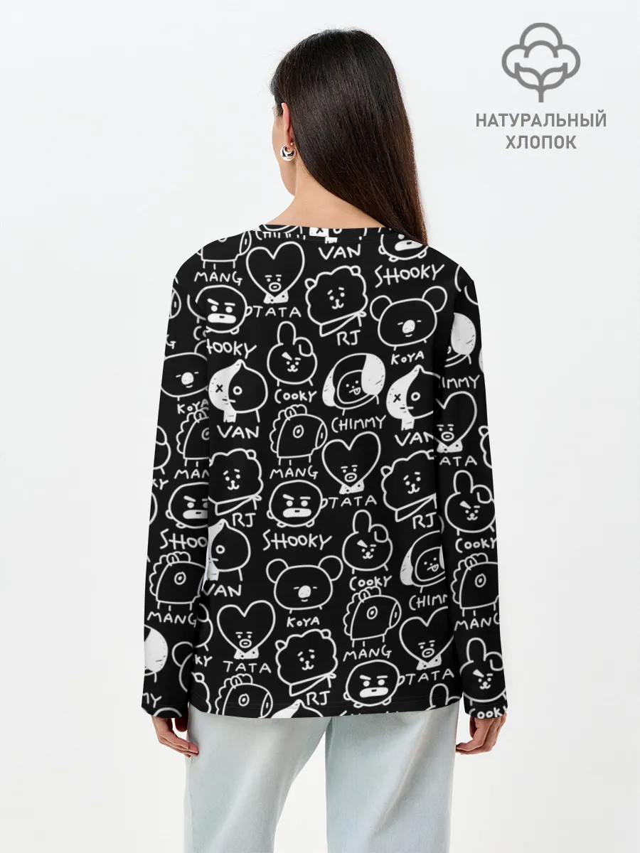 Лонгслив женский. Хлопок / BTS | BT21