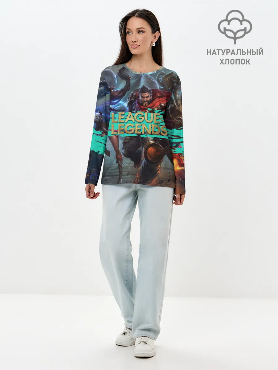 Лонгслив женский. Хлопок / Персонажи | LOL