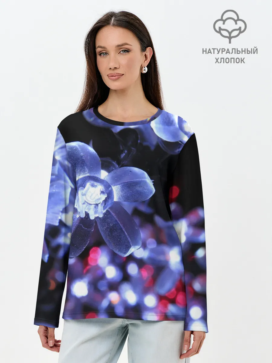 Лонгслив женский. Хлопок / Неоновые цвета