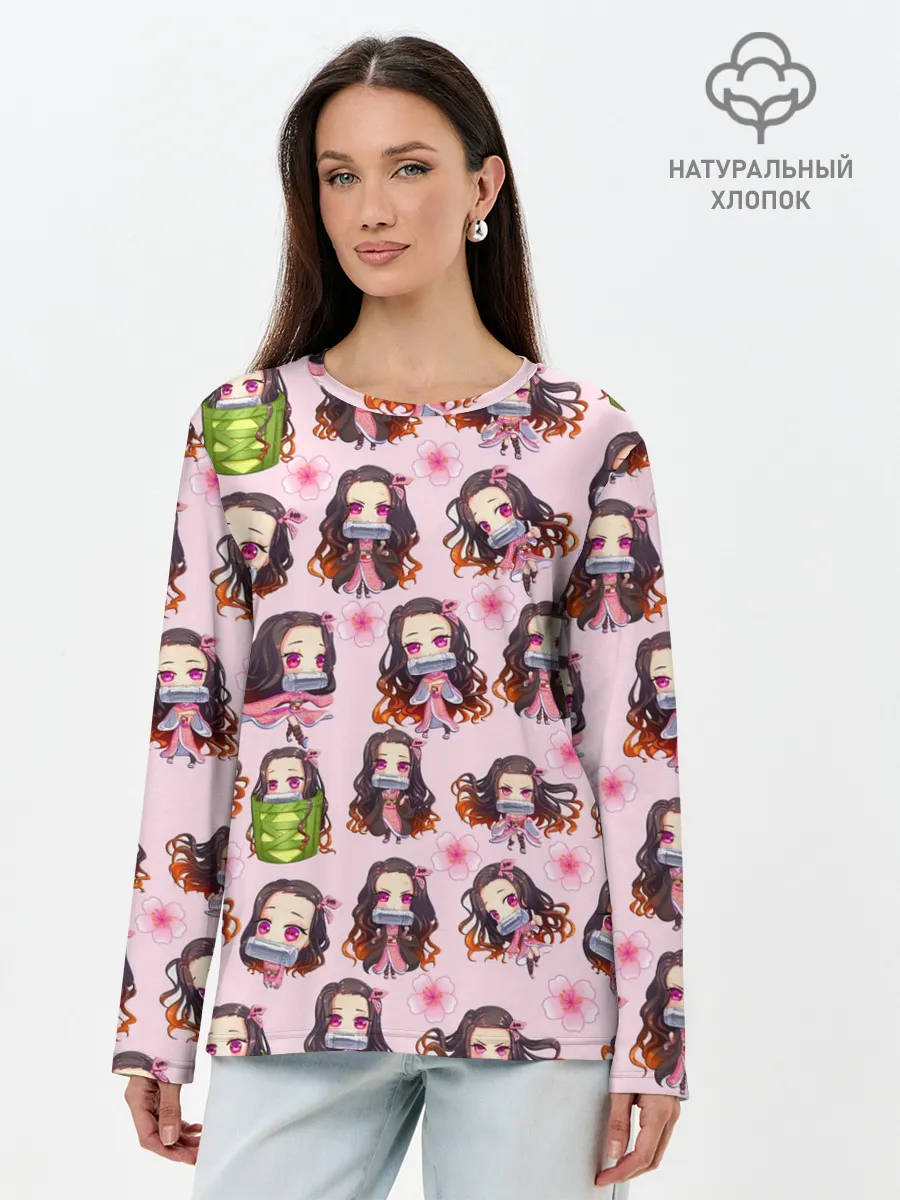 Лонгслив женский. Хлопок / НЕЗУКО