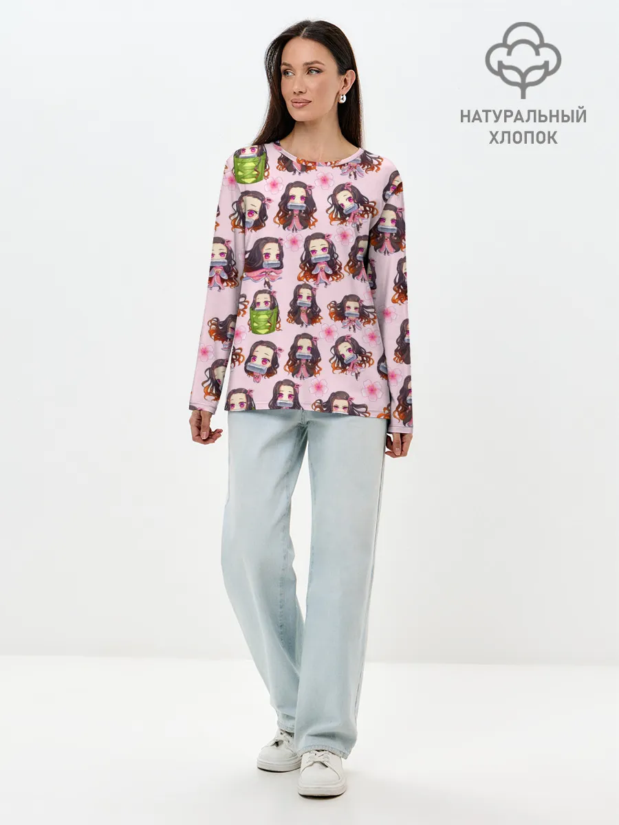 Лонгслив женский. Хлопок / НЕЗУКО