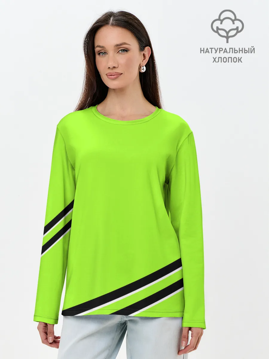 Лонгслив женский. Хлопок / Собака