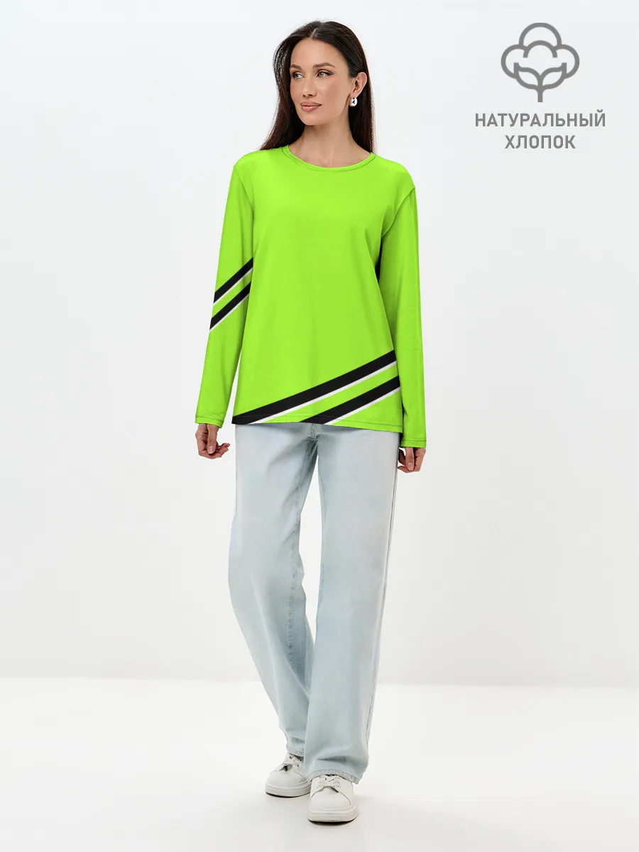 Лонгслив женский. Хлопок / Собака