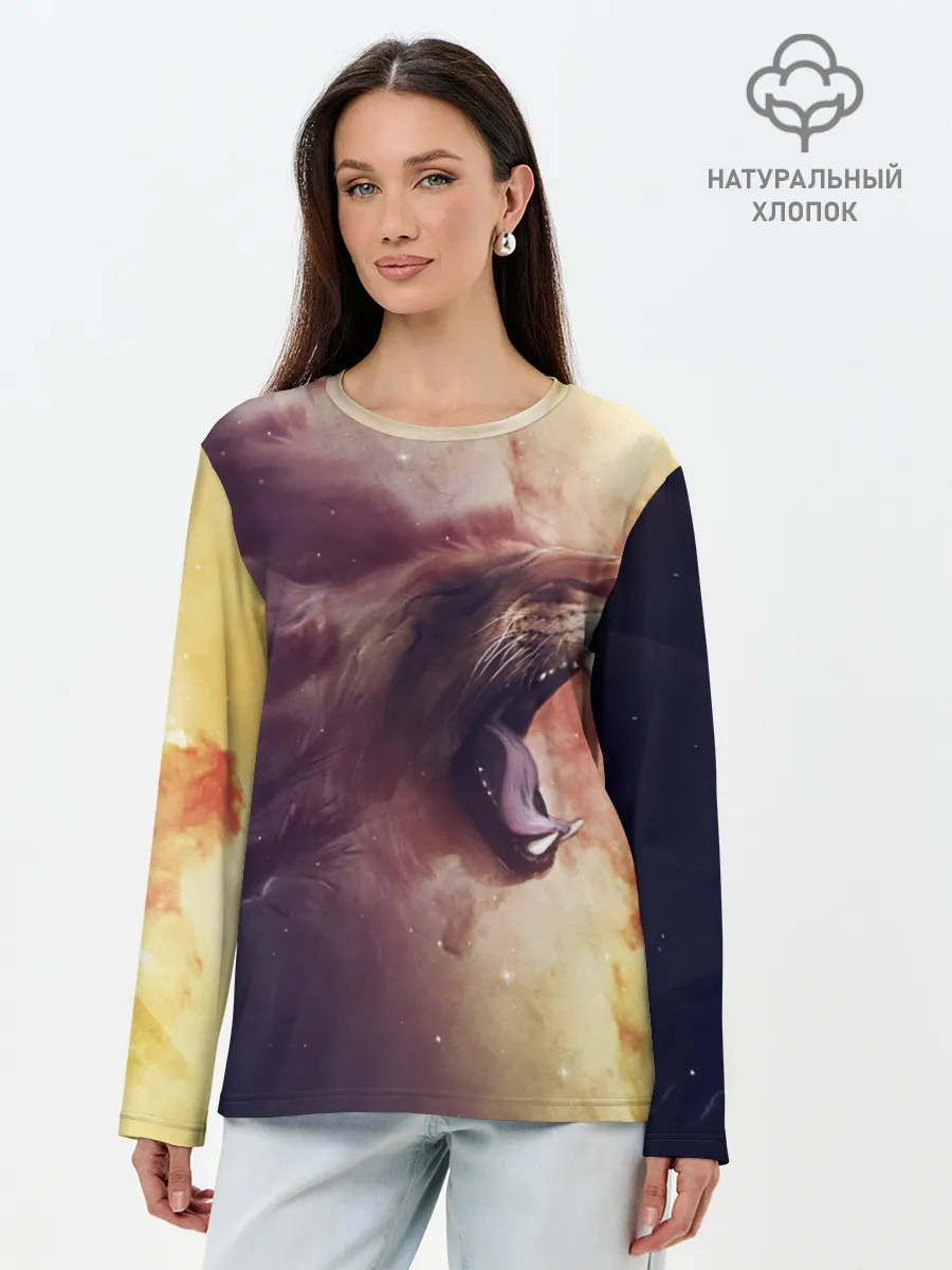 Лонгслив женский. Хлопок / TIGER ROAR