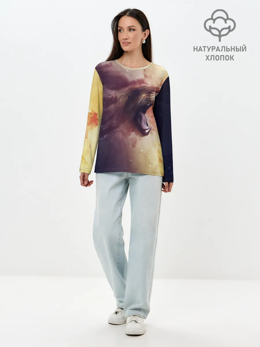 Лонгслив женский. Хлопок / TIGER ROAR