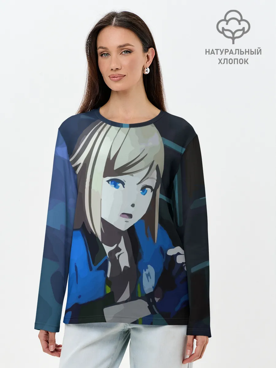 Лонгслив женский. Хлопок / Тихоокеанский рубеж