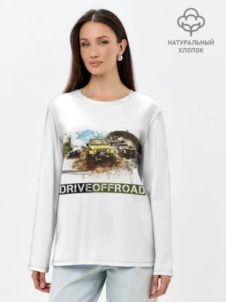 Лонгслив женский. Хлопок / внедорожник