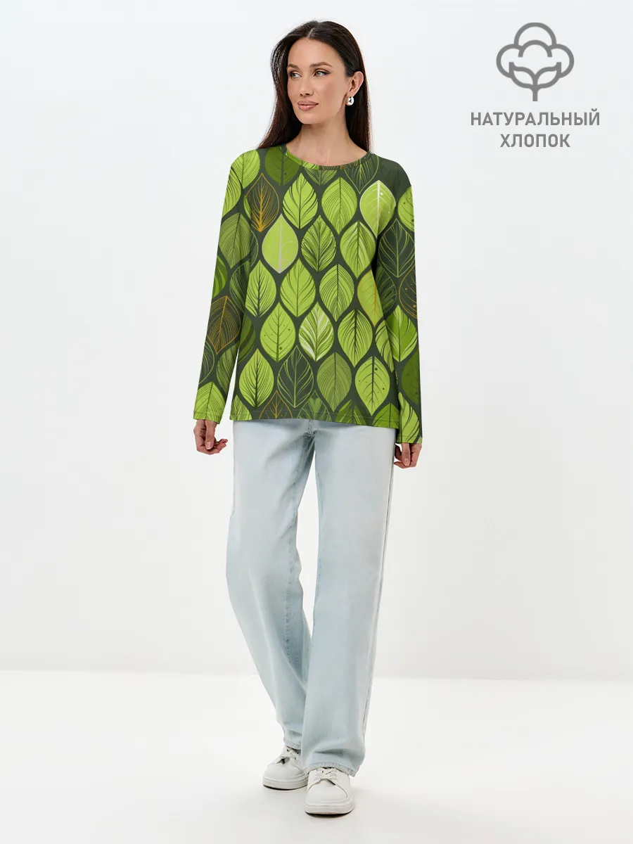 Лонгслив женский. Хлопок / ЛЕСНАЯ БРОНЯ