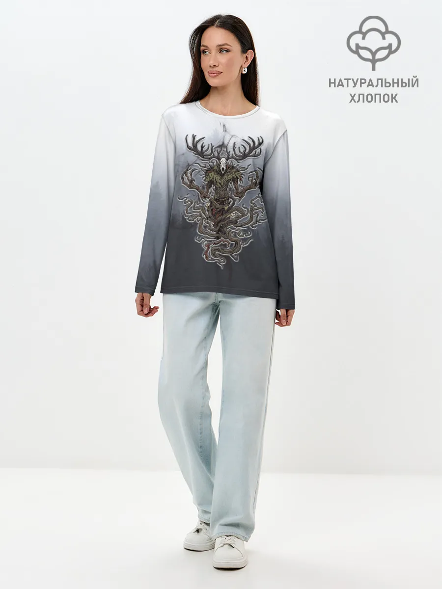 Лонгслив женский. Хлопок / Леший