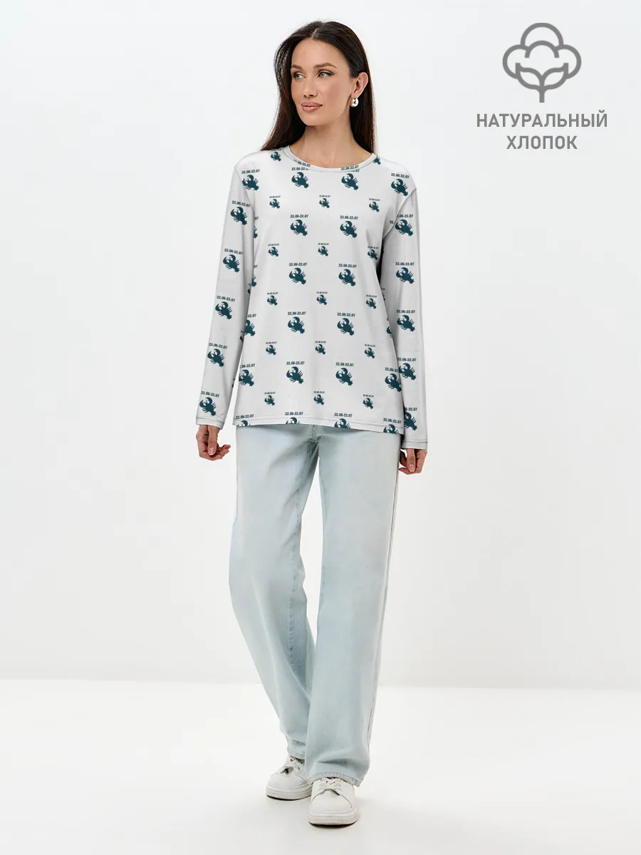 Лонгслив женский. Хлопок / Рак