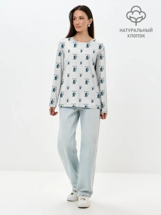 Лонгслив женский. Хлопок / Стрелец