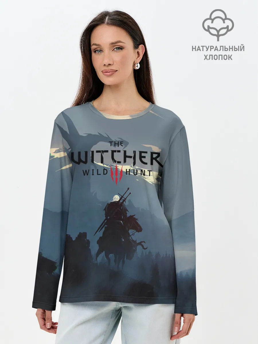 Лонгслив женский. Хлопок / Ведьмак