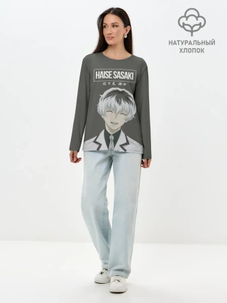 Лонгслив женский. Хлопок / HAISE SASAKE | Tokyo Ghoul