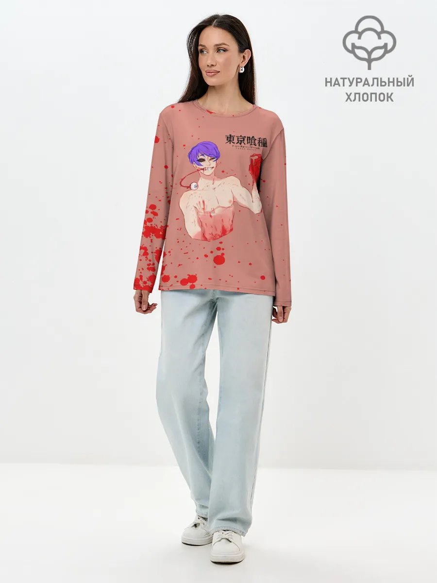 Лонгслив женский. Хлопок / Сю Цукияма Токийский гуль